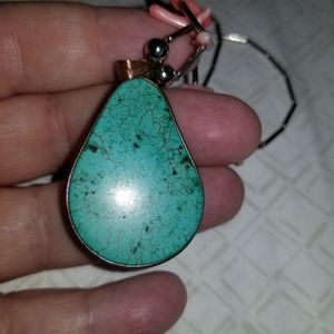 Sold Torquois pendant necklace semiprecious stone